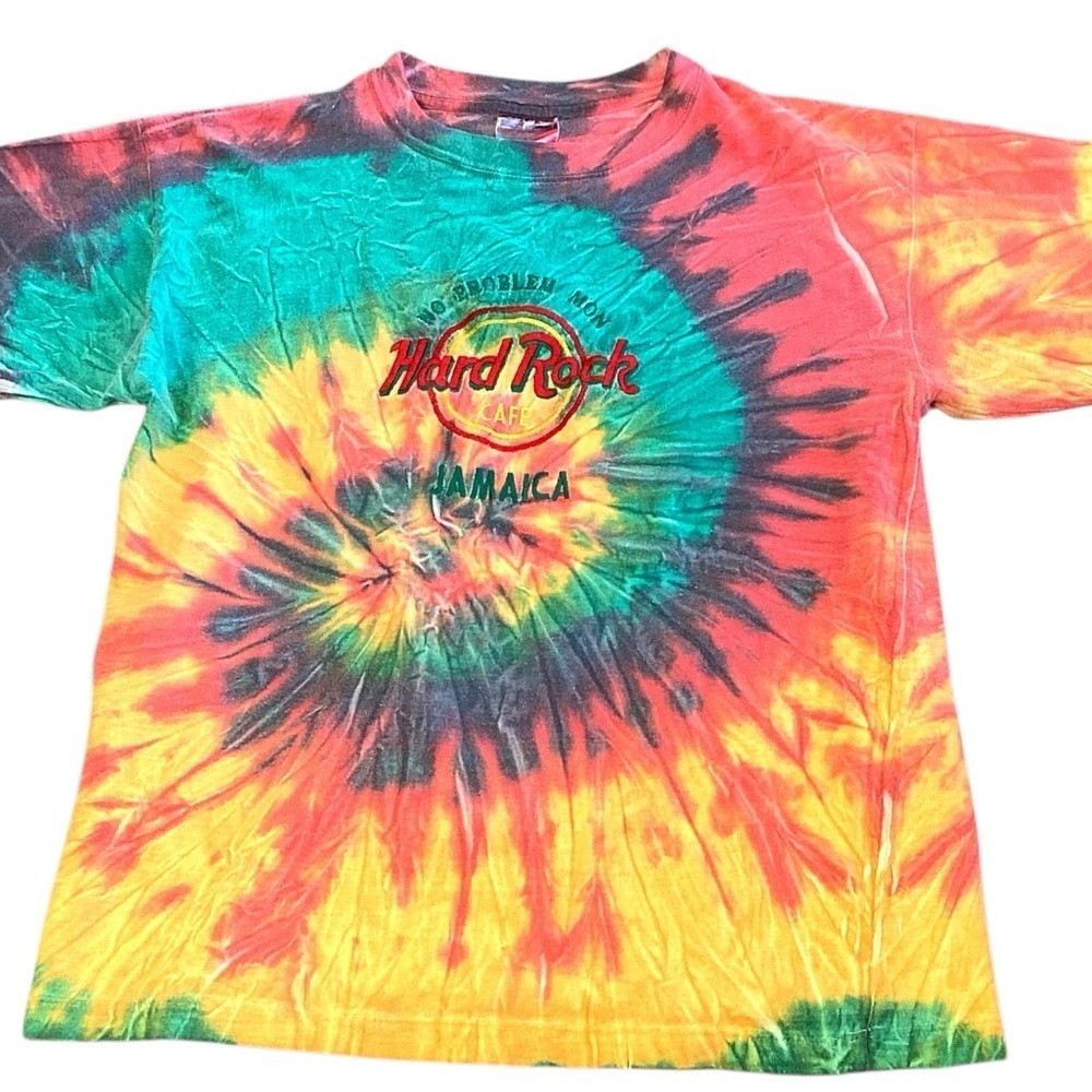 Vintage‎ Hard Rock Cafe Tie Dye Jamaica T-Shirt, Medium ‘No Problem Mon’